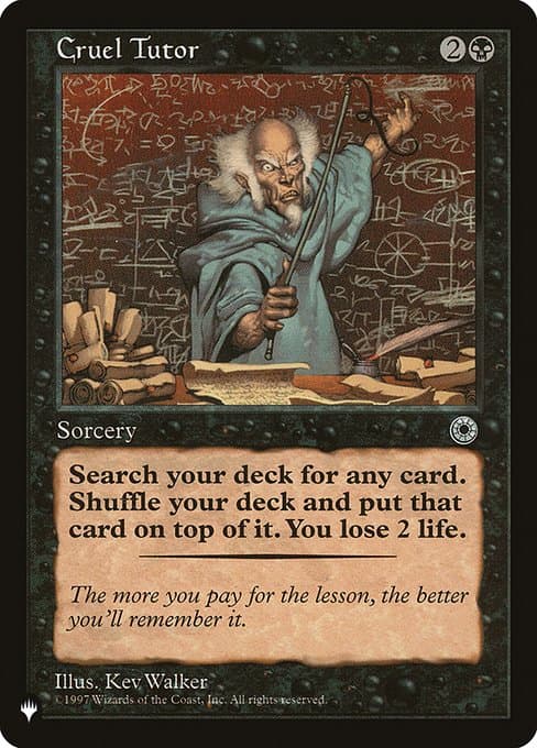 Cruel Tutor from The List (Rare)