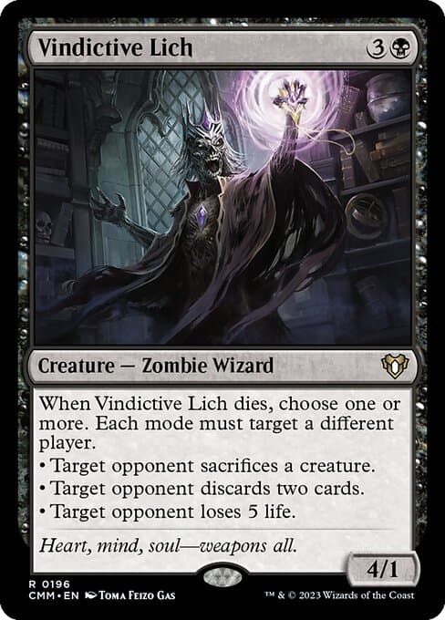 Vindictive Lich from Commander Masters (Rare)