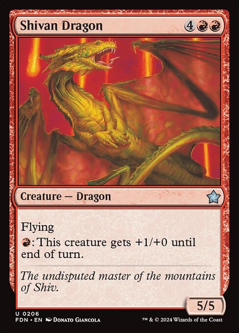 Shivan Dragon from Foundations (Uncommon)