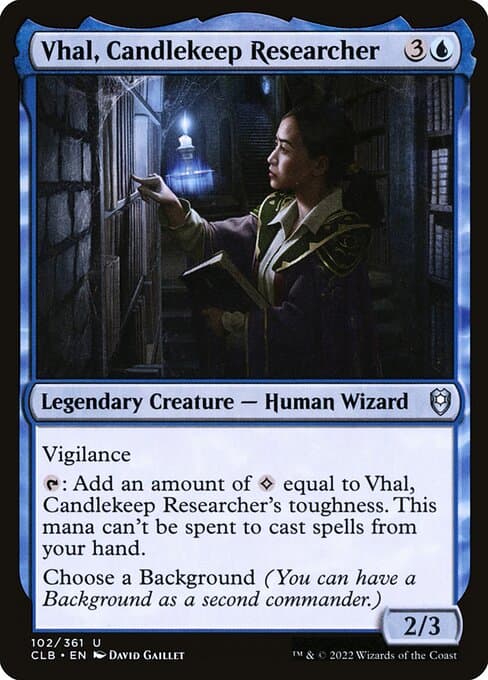 Vhal, Candlekeep Researcher from Commander Legends: Battle for Baldur's Gate (Uncommon)