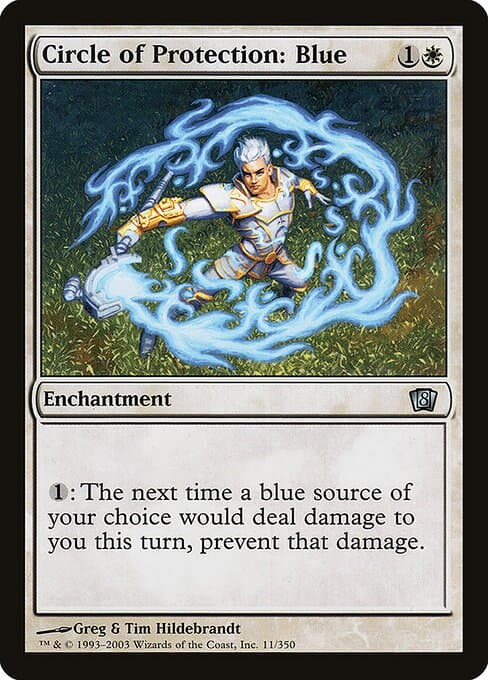 Circle of Protection: Blue from Eighth Edition (Uncommon)