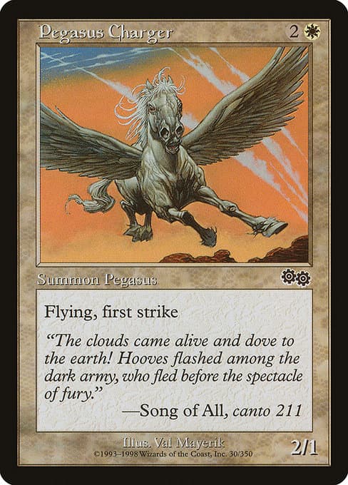 Pegasus Charger from Urza's Saga (Common)