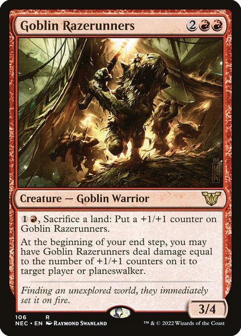 Goblin Razerunners from Neon Dynasty Commander (Rare)