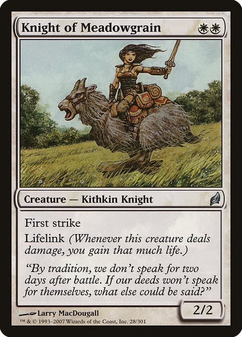 Knight of Meadowgrain from Lorwyn (Uncommon)