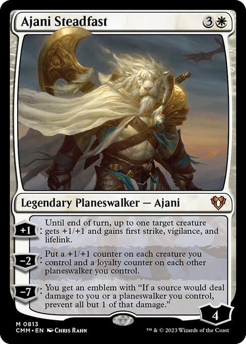Ajani Steadfast from Commander Masters (Mythic)