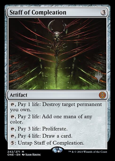Staff of Compleation from Phyrexia: All Will Be One Promos (Mythic)