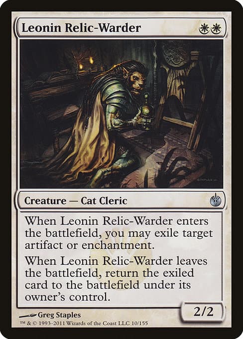 Leonin Relic-Warder from Mirrodin Besieged (Uncommon)