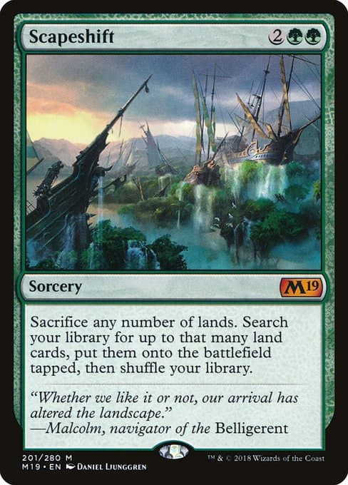 Scapeshift from Core Set 2019 (Mythic)