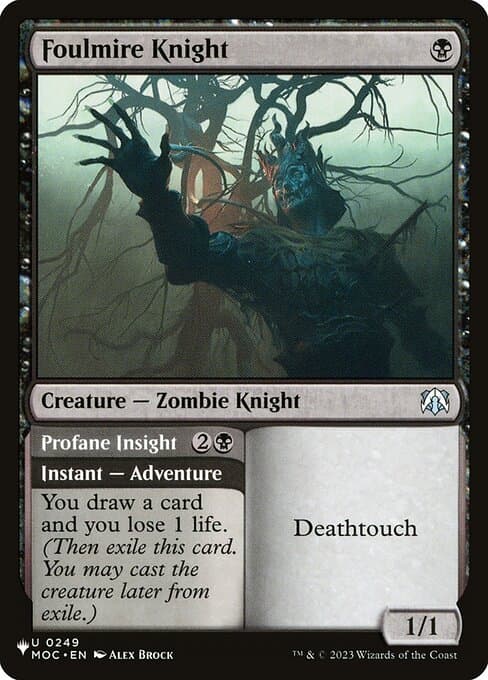 Foulmire Knight // Profane Insight from The List (Uncommon)
