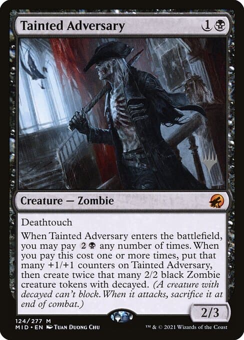 Tainted Adversary from Innistrad: Midnight Hunt Promos (Mythic)