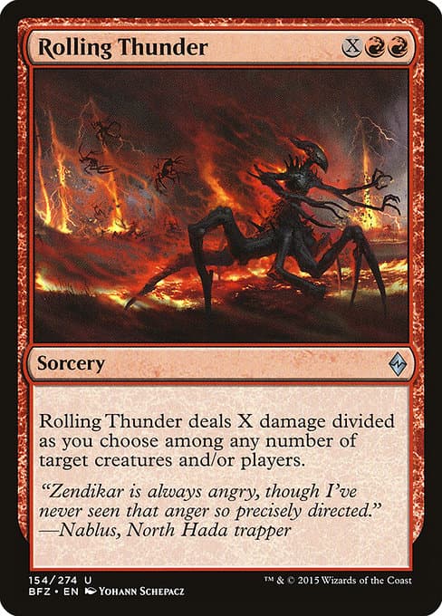 Rolling Thunder from Battle for Zendikar (Uncommon)