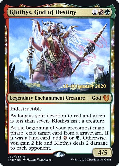 Klothys, God of Destiny from Theros Beyond Death Promos (Mythic)