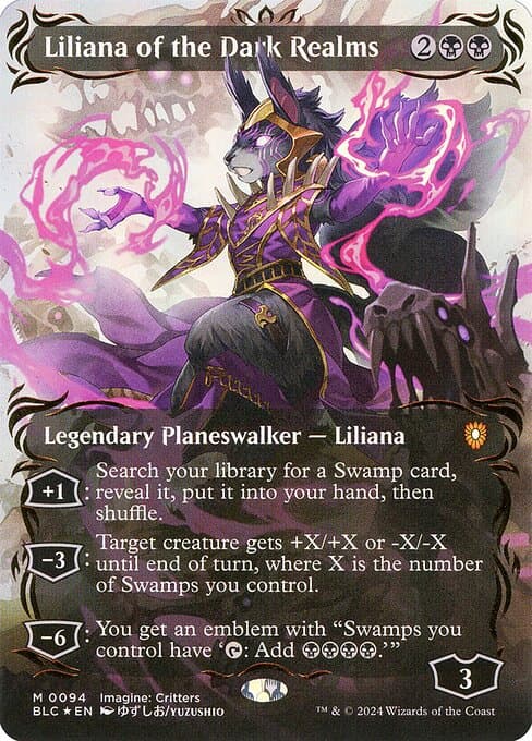 Liliana of the Dark Realms from Bloomburrow Commander (Mythic)