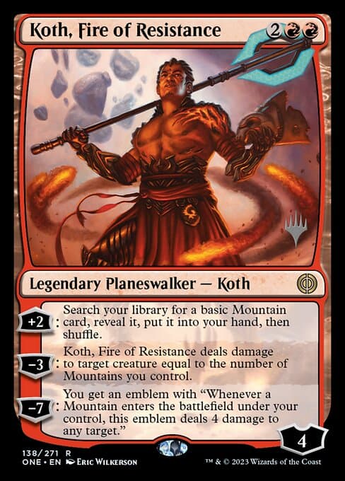 Koth, Fire of Resistance from Phyrexia: All Will Be One Promos (Rare)