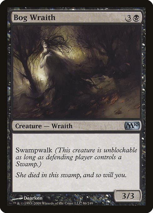 Bog Wraith from Magic 2010 (Uncommon)