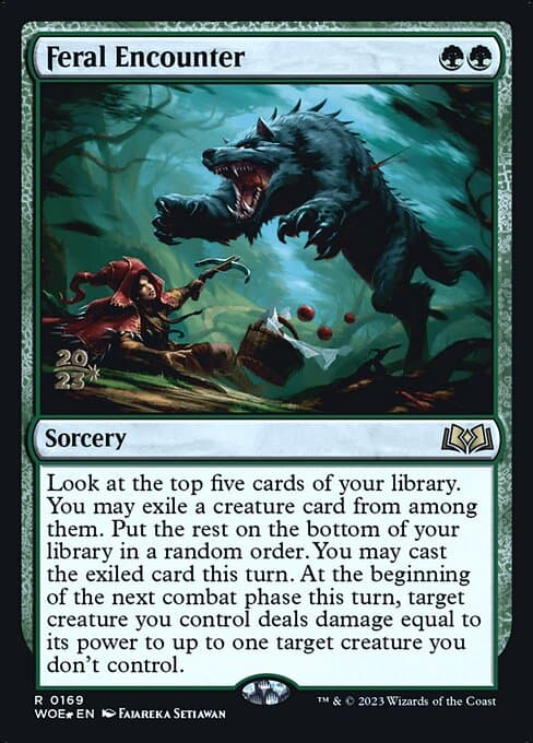 Feral Encounter from Wilds of Eldraine Promos (Rare)