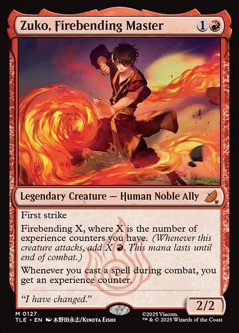 Zuko, Firebending Master from Avatar: The Last Airbender Eternal (Mythic)