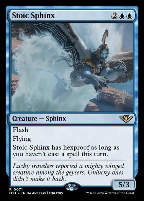 Stoic Sphinx from Outlaws of Thunder Junction Promos (Rare)