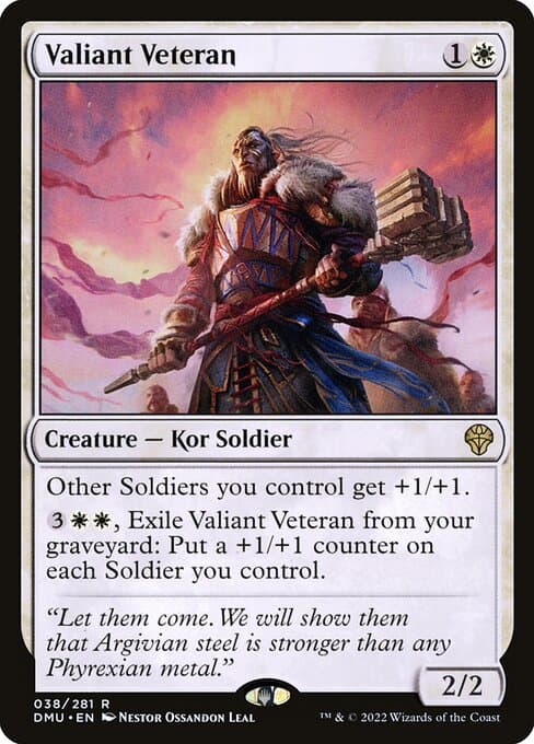 Valiant Veteran from Dominaria United (Rare)