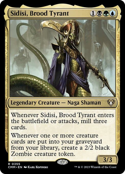 Sidisi, Brood Tyrant from Commander Masters (Rare)