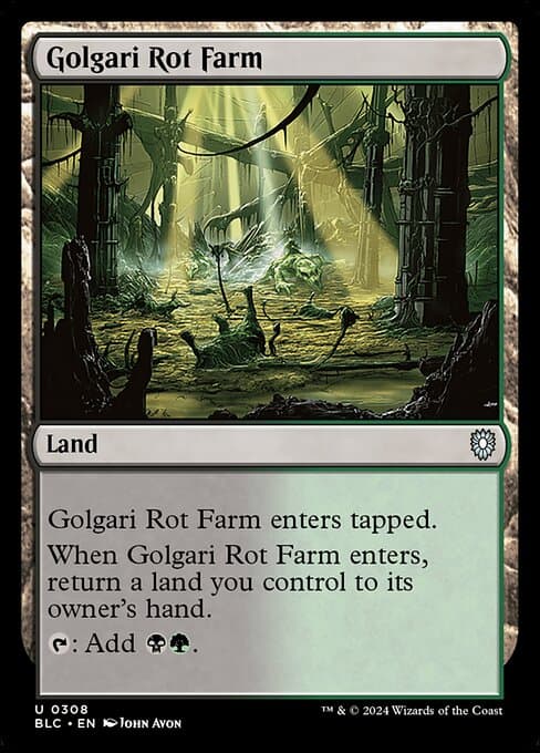 Golgari Rot Farm from Bloomburrow Commander (Uncommon)