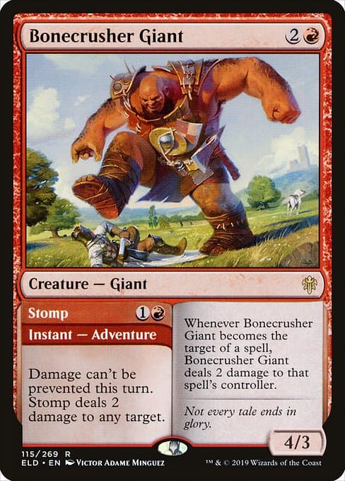 Bonecrusher Giant // Stomp from Throne of Eldraine (Rare)