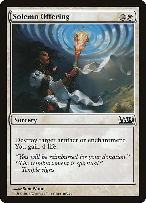 Solemn Offering from Magic 2014 (Common)