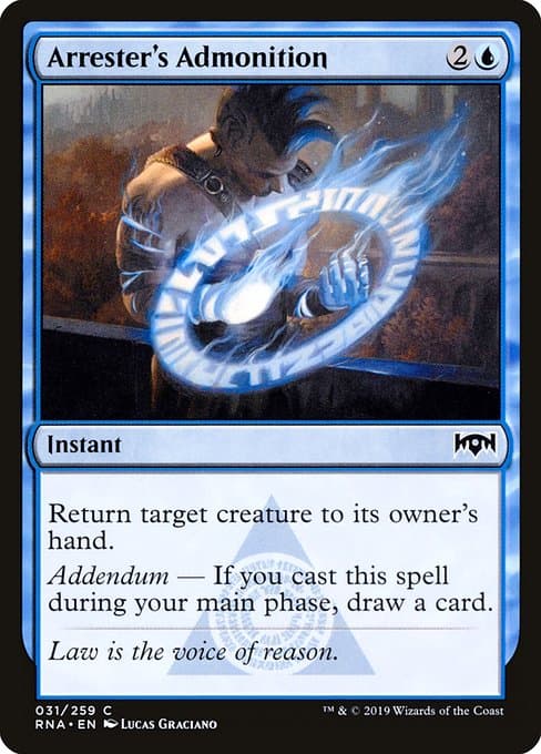 Arrester's Admonition from Ravnica Allegiance (Common)