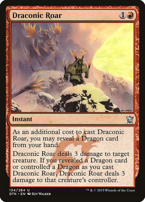 Draconic Roar from Dragons of Tarkir (Uncommon)
