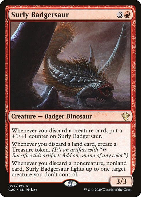 Surly Badgersaur from Commander 2020 (Rare)