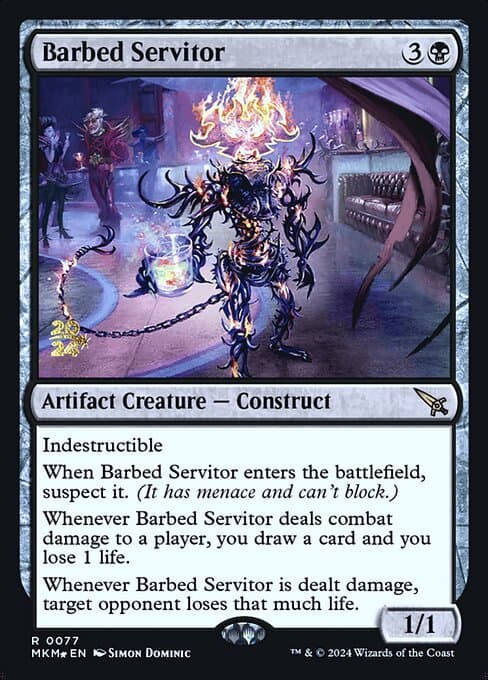 Barbed Servitor from Murders at Karlov Manor Promos (Rare)