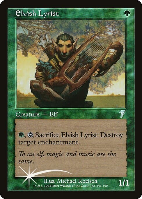 Elvish Lyrist from Seventh Edition (Uncommon)