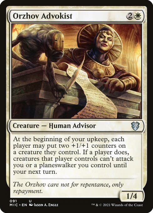 Orzhov Advokist from Midnight Hunt Commander (Uncommon)