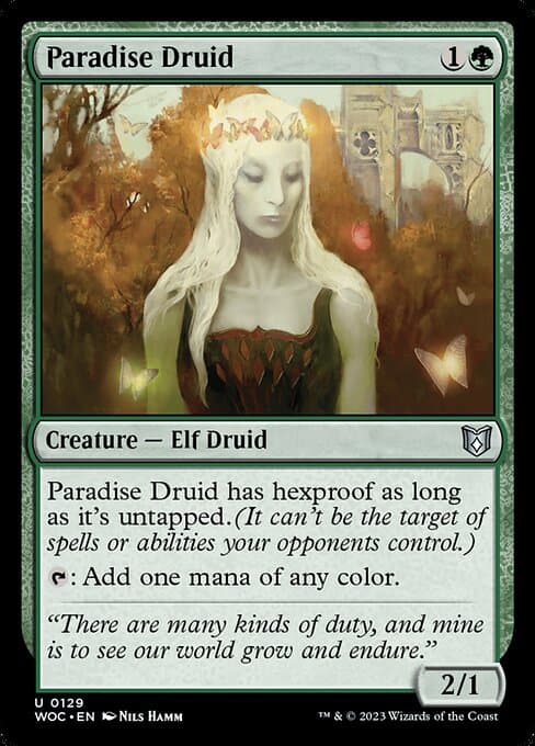 Paradise Druid from Wilds of Eldraine Commander (Uncommon)