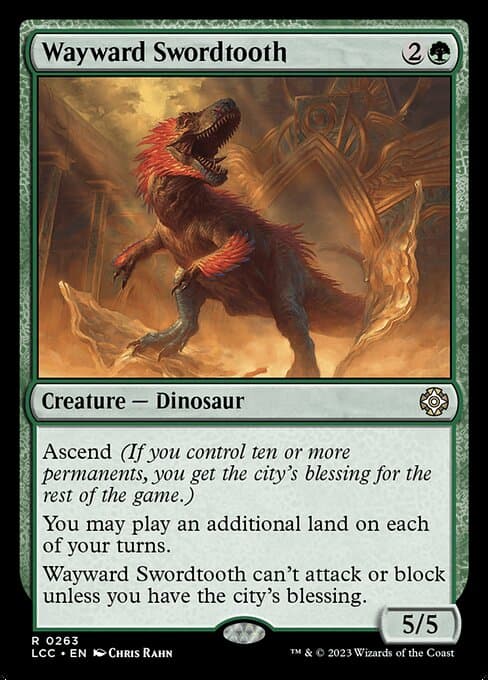 Wayward Swordtooth from The Lost Caverns of Ixalan Commander (Rare)