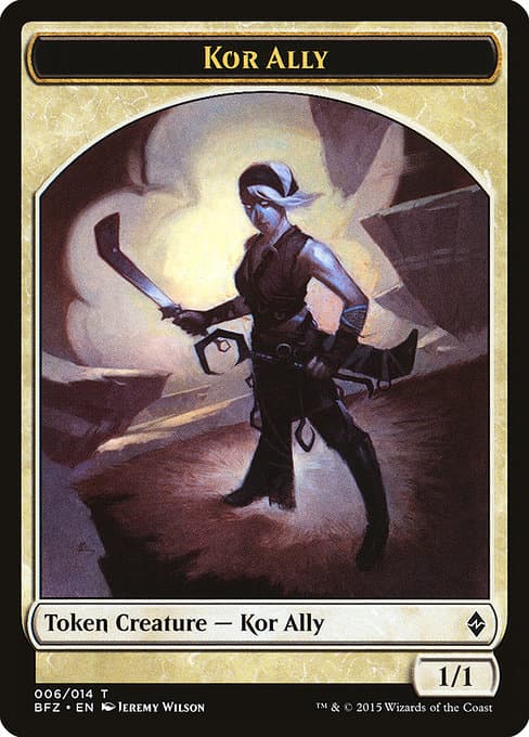 Kor Ally from Battle for Zendikar Tokens (Common)