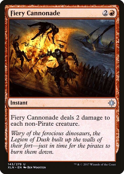 Fiery Cannonade from Ixalan (Uncommon)