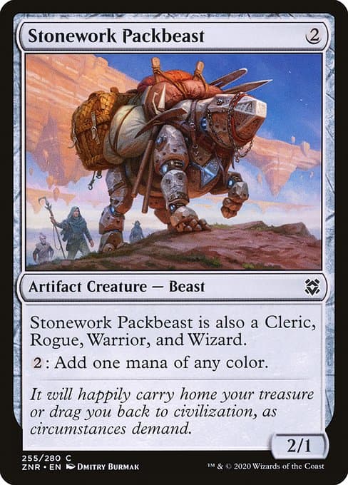 Stonework Packbeast from Zendikar Rising (Common)