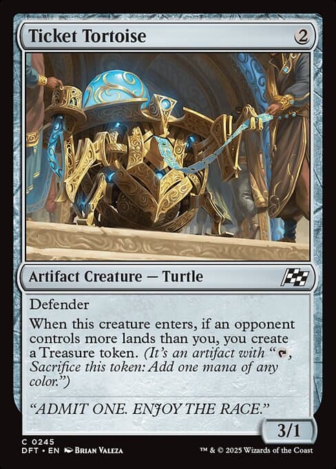 Ticket Tortoise from Aetherdrift (Common)