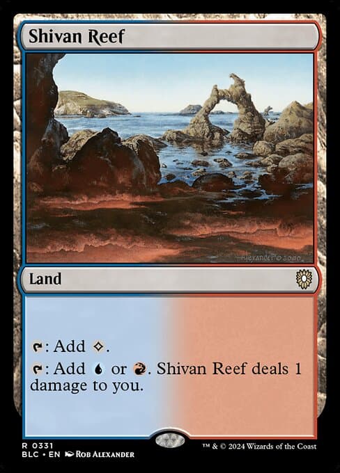 Shivan Reef from Bloomburrow Commander (Rare)