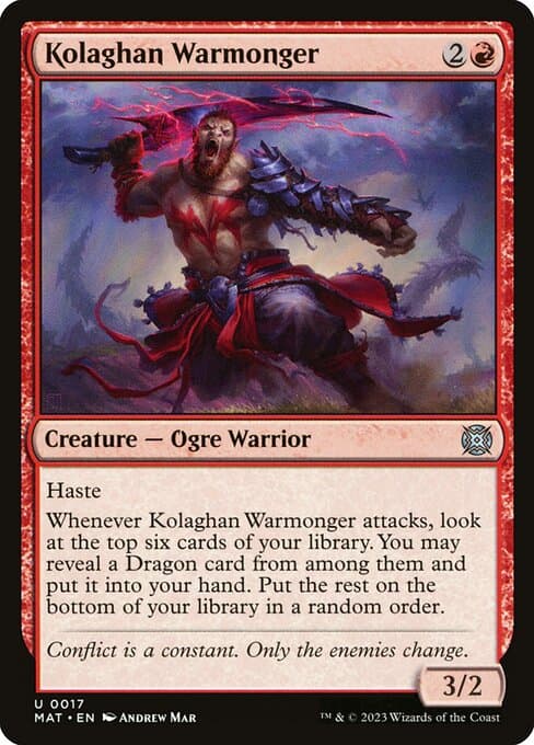 Kolaghan Warmonger from March of the Machine: The Aftermath (Uncommon)