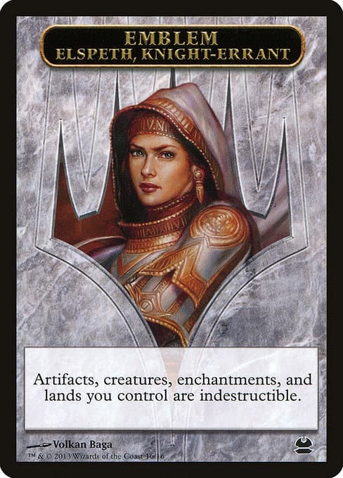 Elspeth, Knight-Errant Emblem from Modern Masters Tokens (Common)