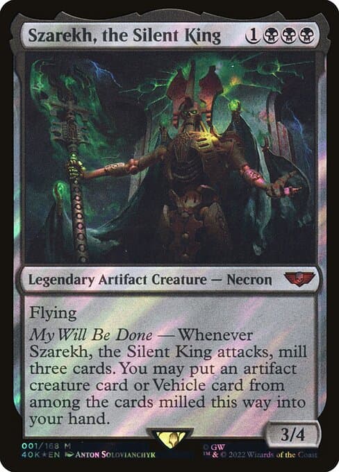 Szarekh, the Silent King from Warhammer 40,000 Commander (Mythic)