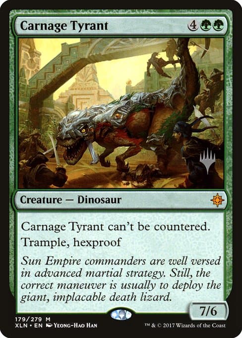 Carnage Tyrant from Ixalan Promos (Mythic)
