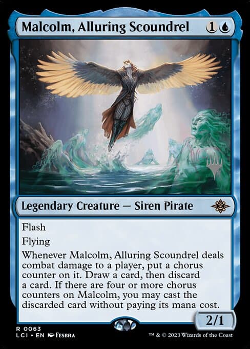 Malcolm, Alluring Scoundrel from The Lost Caverns of Ixalan Promos (Rare)