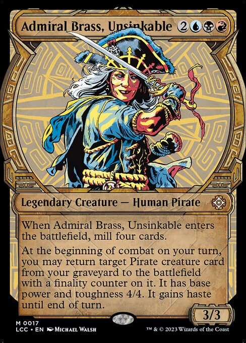 Admiral Brass, Unsinkable from The Lost Caverns of Ixalan Commander (Mythic)
