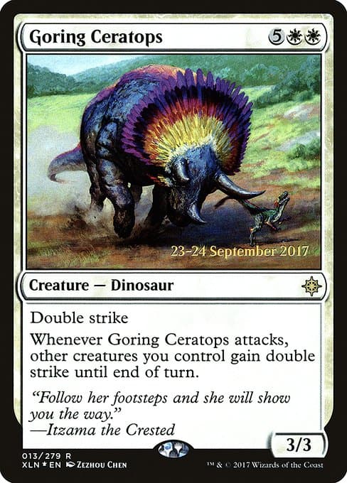 Goring Ceratops from Ixalan Promos (Rare)