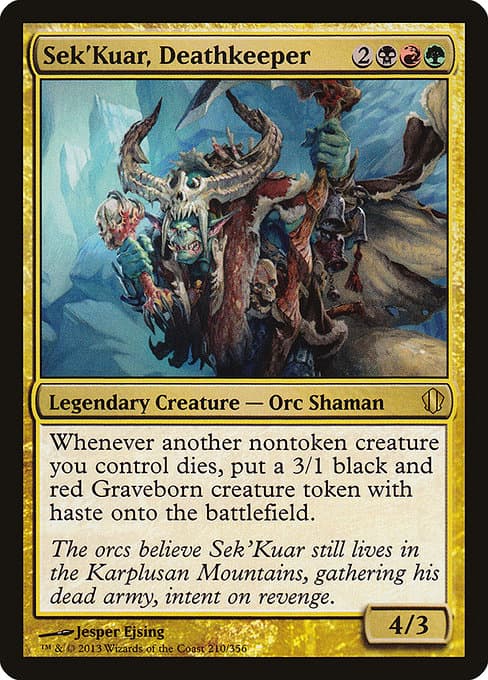 Sek'Kuar, Deathkeeper from Commander 2013 (Rare)