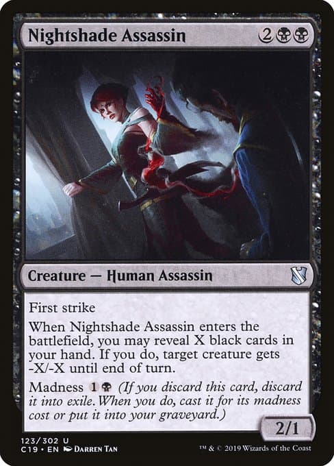 Nightshade Assassin from Commander 2019 (Uncommon)