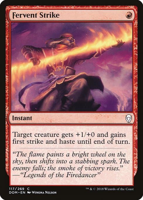Fervent Strike from Dominaria (Common)
